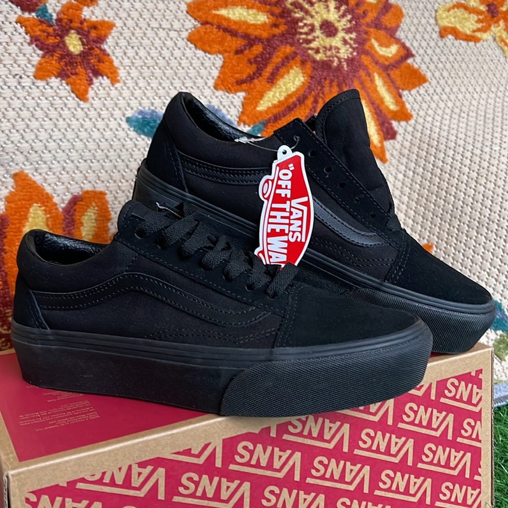 Vans Old School Platforms Black/Black WMNS - Picture 6 of 16